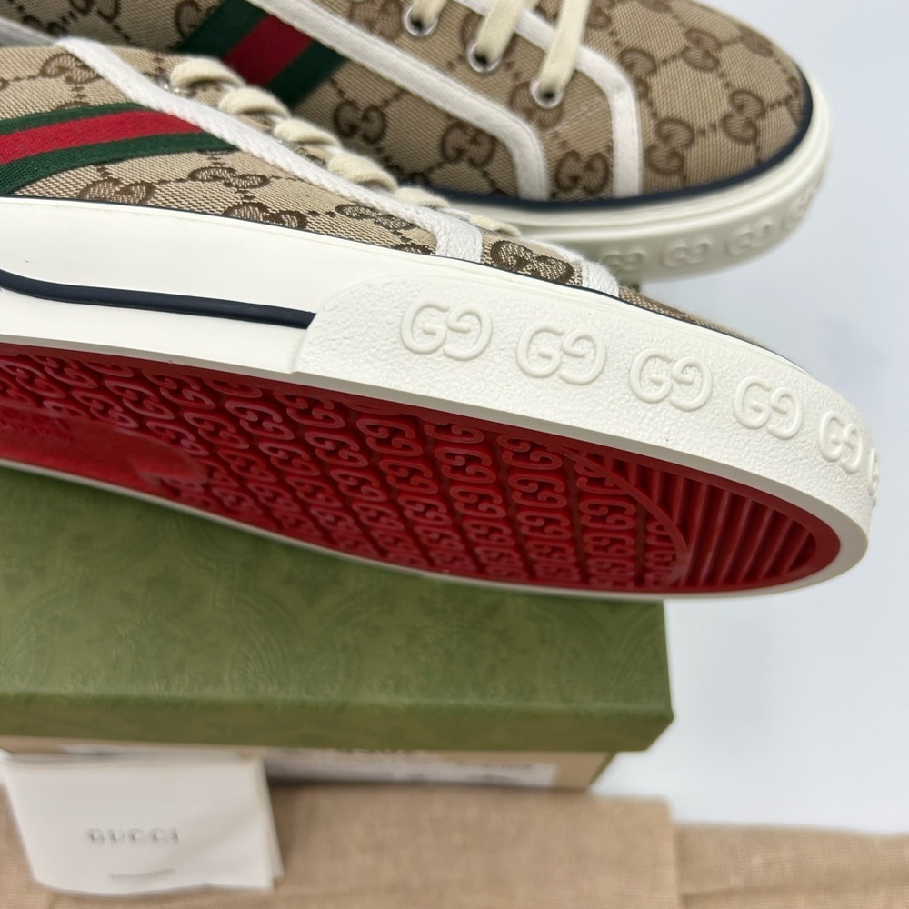 Gucci tennis 1977 low top GG canvas sneaker sized 11.5 fits 12 US made in Italy - Picture 12 of 12